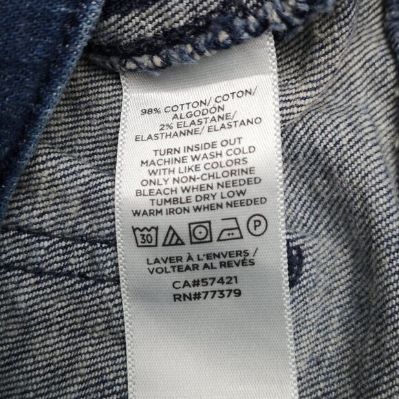 Ann Taylor Factory Ladies Size 14 Dark Wash Slight Flare Jeans - Picture 4 of 12